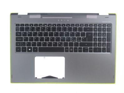 Acer Spin SP515-51GN Gehäuseoberteil Palmrest Tastatur QWERTY Nordic