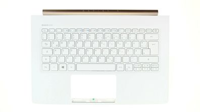 Acer Aspire S5-371 Palmrest Tastatur Keyboard QWERTZ WEISS GOLD Deutsch