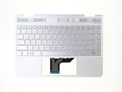 HP Spectre x360 13-ac000 Gehäuseoberteil Palmrest Keyboard QWERTY 918027-141