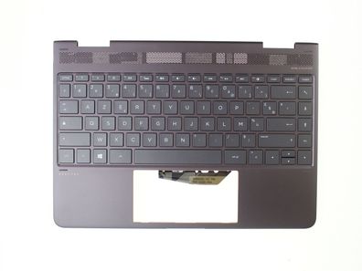 HP Spectre x360 13-ac Gehäuseoberteil Palmrest Keyboard AZERTY French 918028-051