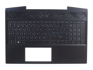 HP Pavilion Gaming 15-cx0000 Palmrest Gehäuseoberteil Tastatur QWERTY L23746-DH1