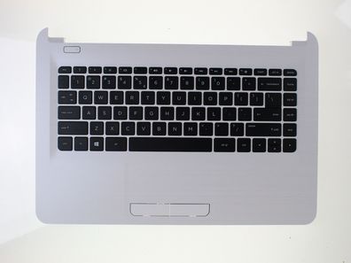 HP 14-an0XX 14-as0XX 14-au0XX Gehäuseoberteil Palmrest Keyboard QWERTY 858079-B31