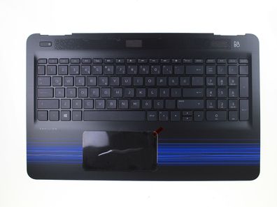 HP Pavilion 15 Palmrest Gehäuseoberteil Tastatur QWERTY TUR 903376-141