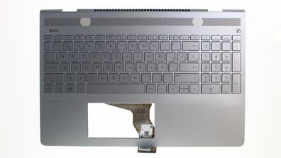 HP Pavilion 15 Palmrest Gehäuseoberteil Tastatur QWERTZ Sp L01925-071