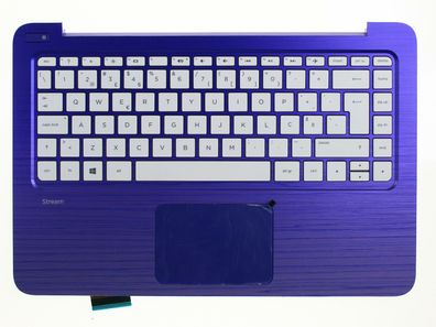 HP Stream 13 Palmrest Keyboard Tastatur Cover Upper QWERTY PORT. 830647-131