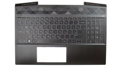 HP Pavilion 15 CX Gehäuseoberteil Palmrest Backlit Tastatur QWERTZ L21861-BA1