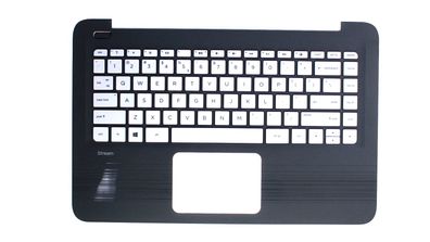 HP Stream 14 Palmrest Keyboard Tastatur Upper QWERTY UI 933583-B31