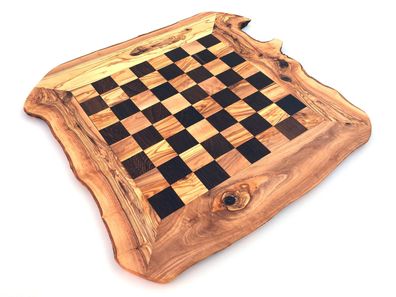 Exklusive Schachspiel rustikal, Schachbrett Gr. wählbar M/ L/ XL ohne Schachfiguren