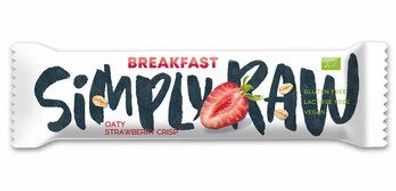 Simply Raw 6x Simply Raw Breakfast Oaty Strawberry Crisp 40g
