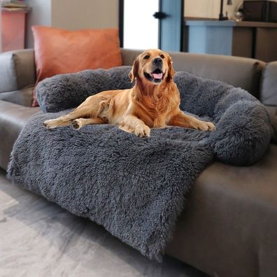 Petsyy - Beruhigender Möbelschutz Hundedecke Plüschige Sofa Bett Decke