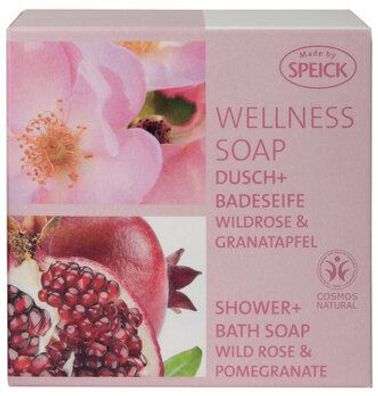 Made by Speick 6x Wellness Soap, Dusch + Badeseife Wildrose & Granatapfel 200g