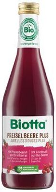 Biotta 6x Preiselbeere Plus Bio 500ml