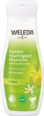 Weleda 3x WELEDA Express-Feuchtigkeit Körperlotion Citrus 200ml