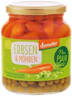 Nur Puur 3x Erbsen & Möhren Demeter 350g