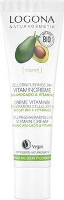 Logona 6x [NOURISH] Zellerneuernde Vitamincreme Bio-Avocado & Vitamin E 30ml