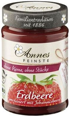 Annes Feinste 3x Annes Feinste Bio Erdbeer Fruchtaufstrich, fein passiert 210g