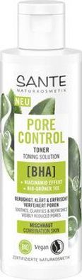 Sante 3x Pore Control Toner mit BHA, Niacinamid Effekt & Bio-Grüner Tee 125ml