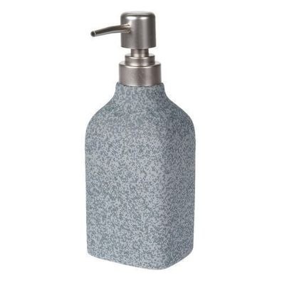 Seifenspender Flüssigkeitsspender Keramik Kunststoff grau Lotionspender Badezimmer