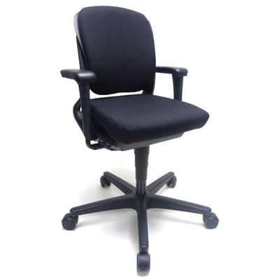Gerestaureerde bureaustoel Ergonomisch Design Ahrend 230 'Lage Rug' Zwart/ Zwart