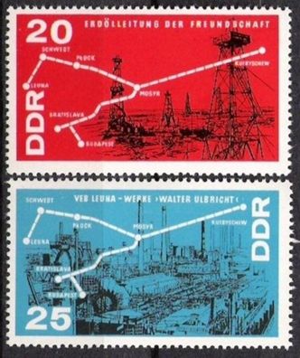 DDR Nr.1227/28 * * Petrochemie 1966 postfrisch