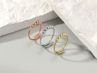 Anti Stress Anxiety Ring Gold Silber oder Rosé - Farbe: Rosé