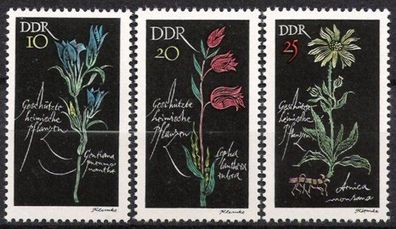 DDR Nr.1242/44 * * Geschützte heimische Pflanzen (I) 1966, postfrisch