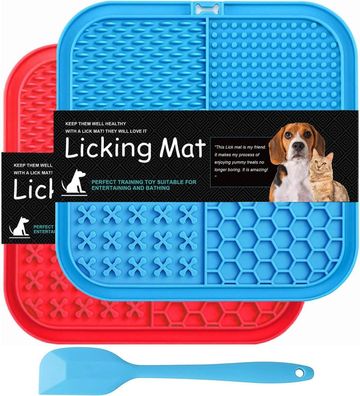 Leckmatte Hund, BPA-frei, 2er Pack Leckmatte für Hunde, Große Hunde Leck-Matte