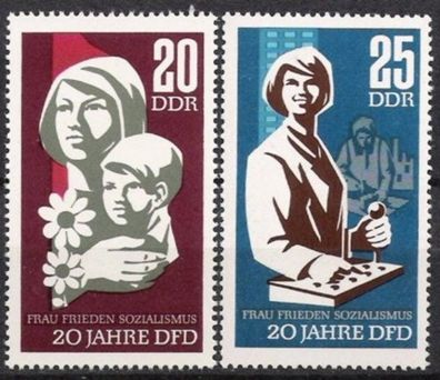DDR Nr.1256/57 * * DFD Frauenbund 1967, postfrisch