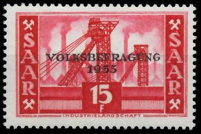 Saarland 1955 Nr 362 postfrisch S3FD302
