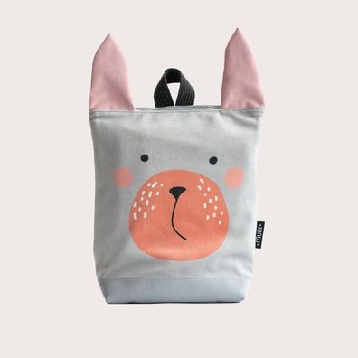 Kinderrucksack - Bunny - Grau/ Rosa | SKU: Muni-backpack-bunny