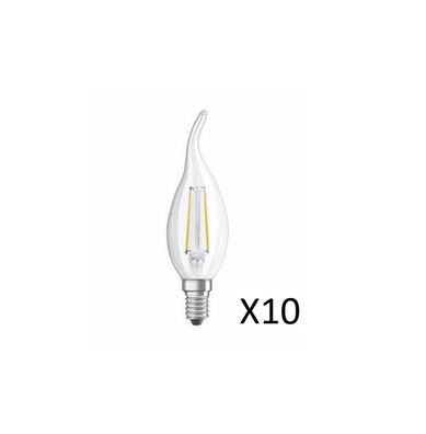 10 Stück Osram LED Kerzenlampen 4W(40W) 827 470lm E14 Klar
