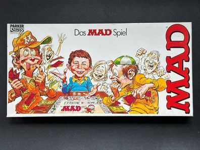 Das Mad Spiel Parker Gesellschaftsspiel Brettspiel vollständig Vintage Top