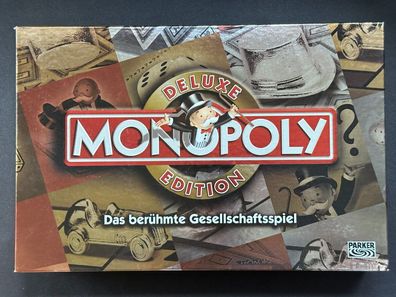 Monopoly Deluxe Edition Parker Familienspiel Hasbro Vollständig Holzhäuser 2003