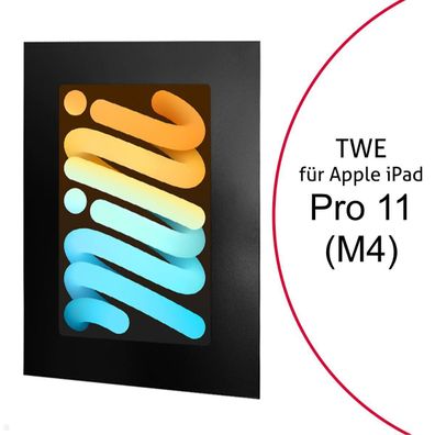 TabLines TWE116B Tablet Wandeinbau fér Apple iPad Pro 11.0 (M4), schwarz