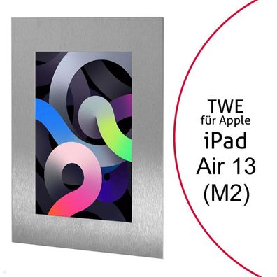 TabLines TWE115E Tablet Wandeinbau fér Apple iPad Air 13.0 (M2), Edelstahl