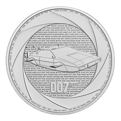 Silbermünze James Bond Of The 70´s 2024 70er Jahre 1 oz 999 Silber
