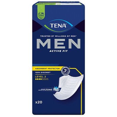 TENA MEN Active Fit Level 2 Inkontinenzeinlagen für Männer (20 Stück)