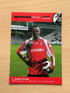 Jonathan Pitroipa SC Freiburg Autogrammkarte original signiert #S8813