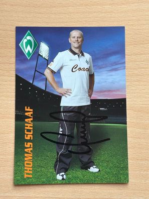Thomas Schaaf SV Werder Bremen Autogrammkarte original signiert #S8803