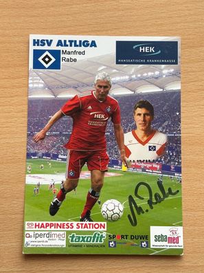 Manfred Rabe HSV Hamburger SV Altliga Autogrammkarte original signiert #S8844