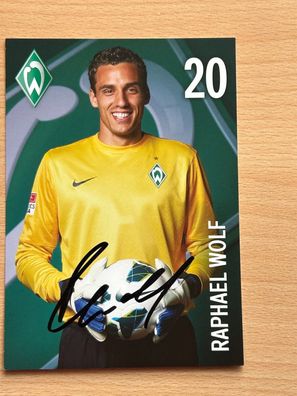 Raphael Wolf SV Werder Bremen Autogrammkarte original signiert #S8895