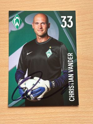 Christian Vander SV Werder Bremen Autogrammkarte original signiert #S8896