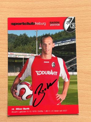 Oliver Barth SC Freiburg Autogrammkarte original signiert #S8922