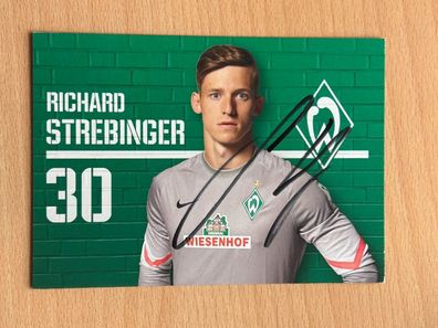 Richard Strebinger SV Werder Bremen Autogrammkarte original signiert #S8931