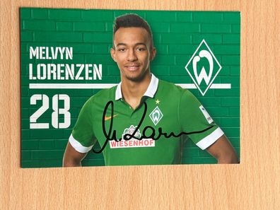 Melvyn Lorenzen SV Werder Bremen Autogrammkarte original signiert #S8932