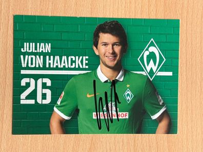 Julian von Haacke SV Werder Bremen Autogrammkarte original signiert #S8933