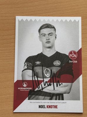 Noel Knothe 1. FC Nürnberg Der Club Autogrammkarte original signiert #S8917