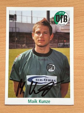 Maik Kunze VfB Lübeck Autogrammkarte original signiert #S8950