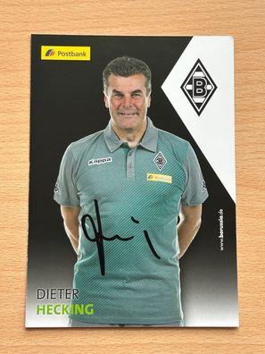 Dieter Hecking Borussia Mönchengladbach Autogrammkarte original signiert #S8836