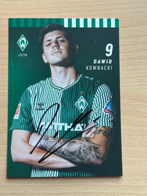 Dawid Kownacki SV Werder Bremen Autogrammkarte original signiert #S8609